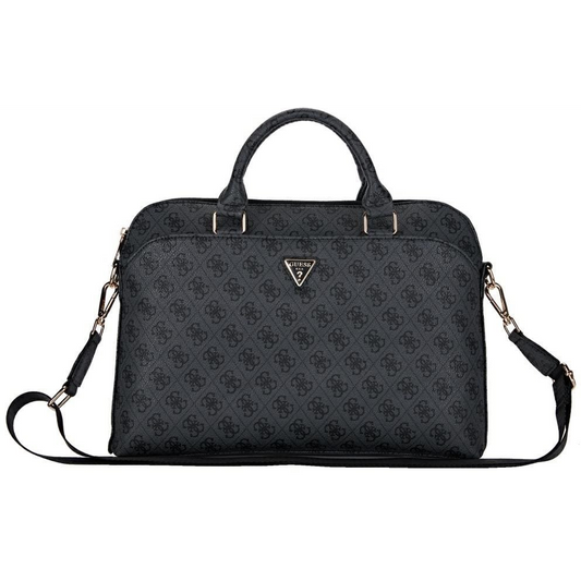 Bag Guess 4G Zipper Pocket Triangle Logo 15" black (GUCB15P4DPTK)-0