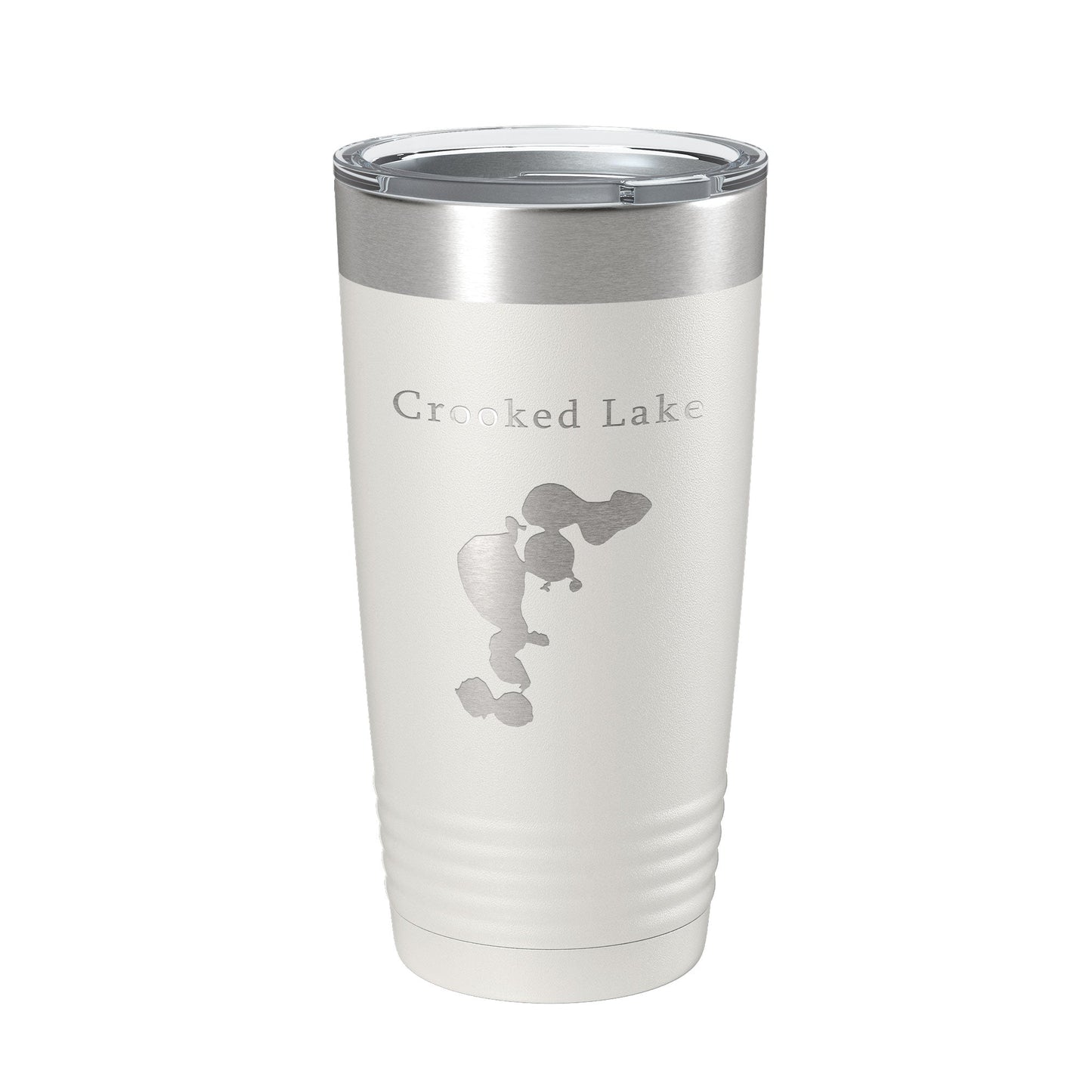 Crooked Lake Map Tumbler Travel Mug Insulated Laser Engraved Coffee Cup Florida 20 oz-1
