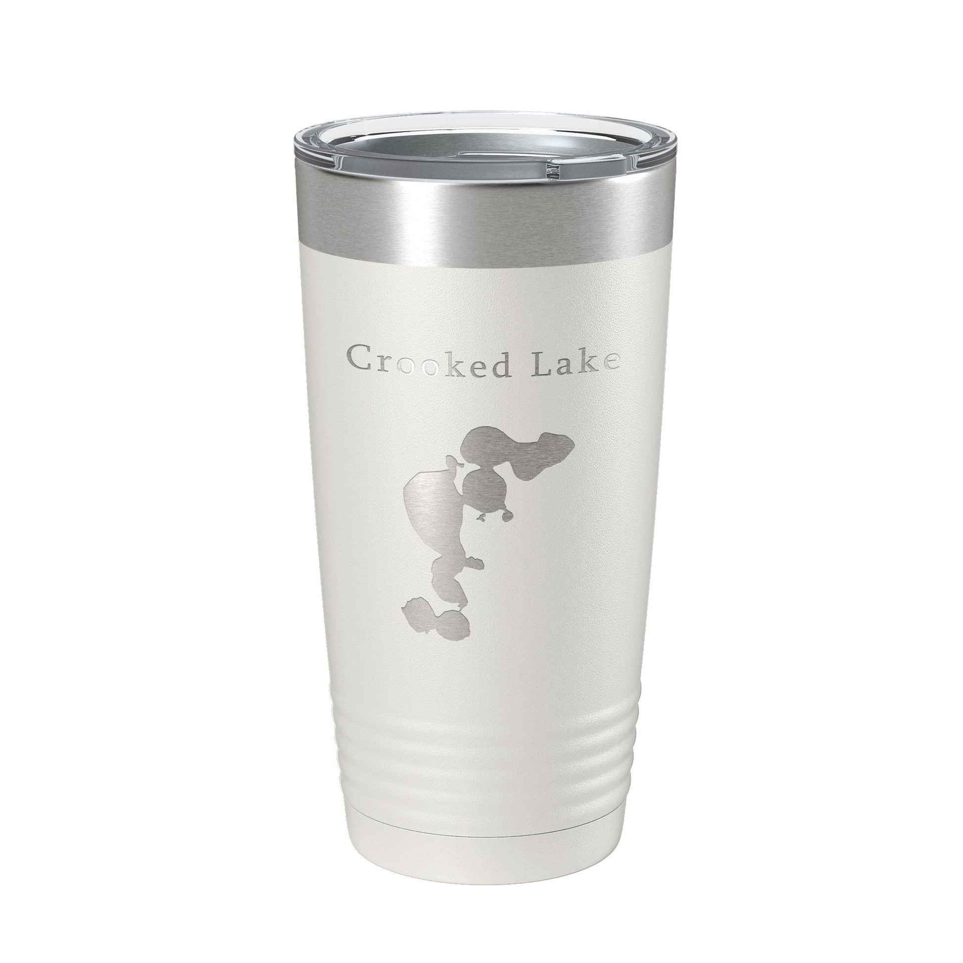 Crooked Lake Map Tumbler Travel Mug Insulated Laser Engraved Coffee Cup Florida 20 oz-1