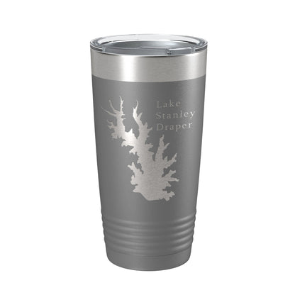 Lake Stanley Draper Map Tumbler Travel Mug Insulated Laser Engraved Coffee Cup Oklahoma 20 oz-16