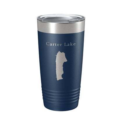 Carter Lake Map Tumbler Travel Mug Insulated Laser Engraved Coffee Cup Colorado 20 oz-2