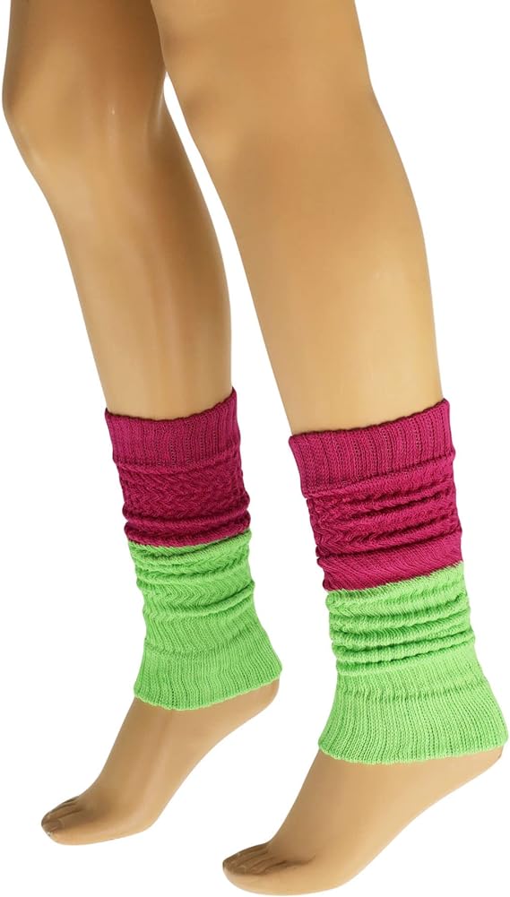 1 Pair Women’s Colorful Cotton Knitted Leg Warmers – 21 Inches – Soft, Stretchy & Stylish-2