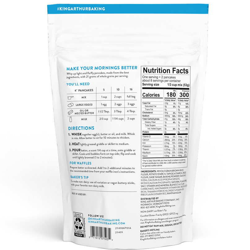 King Arthur Flour GF Pancake Mix (6x15OZ )-2