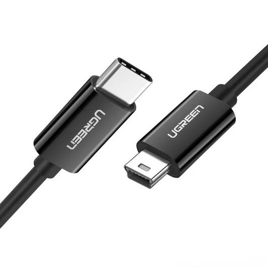 Cablu de date, UGREEN, USB-C la Mini USB, 1m, Negru (50445)-0