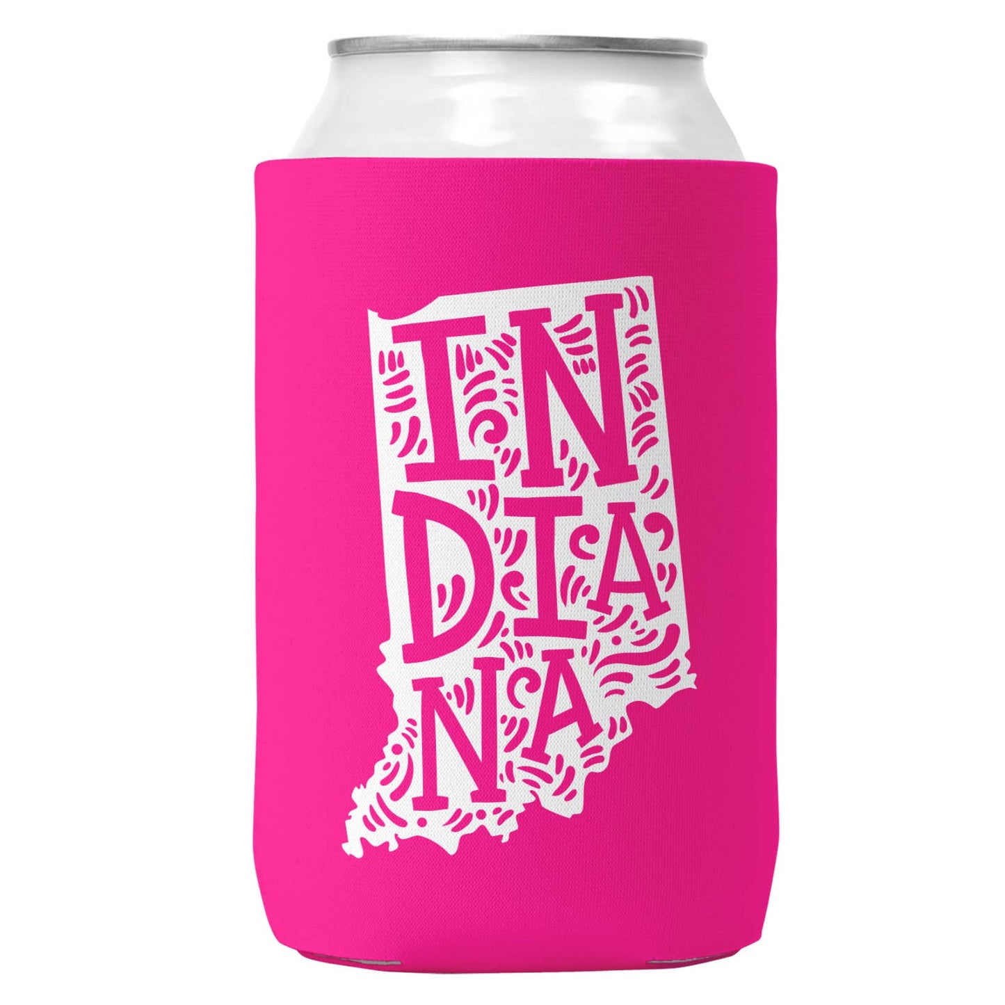 Indiana Can Coozie Cooler for 12oz Cans Indiana State Koozie-5