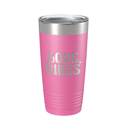 Love Vibes Tumbler Valentine's Day Travel Mug Gift Insulated Laser Engraved Coffee Cup 20 oz-11