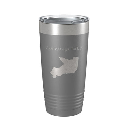 Conestoga Lake Map Tumbler Travel Mug Insulated Laser Engraved Coffee Cup Nebraska 20 oz-16
