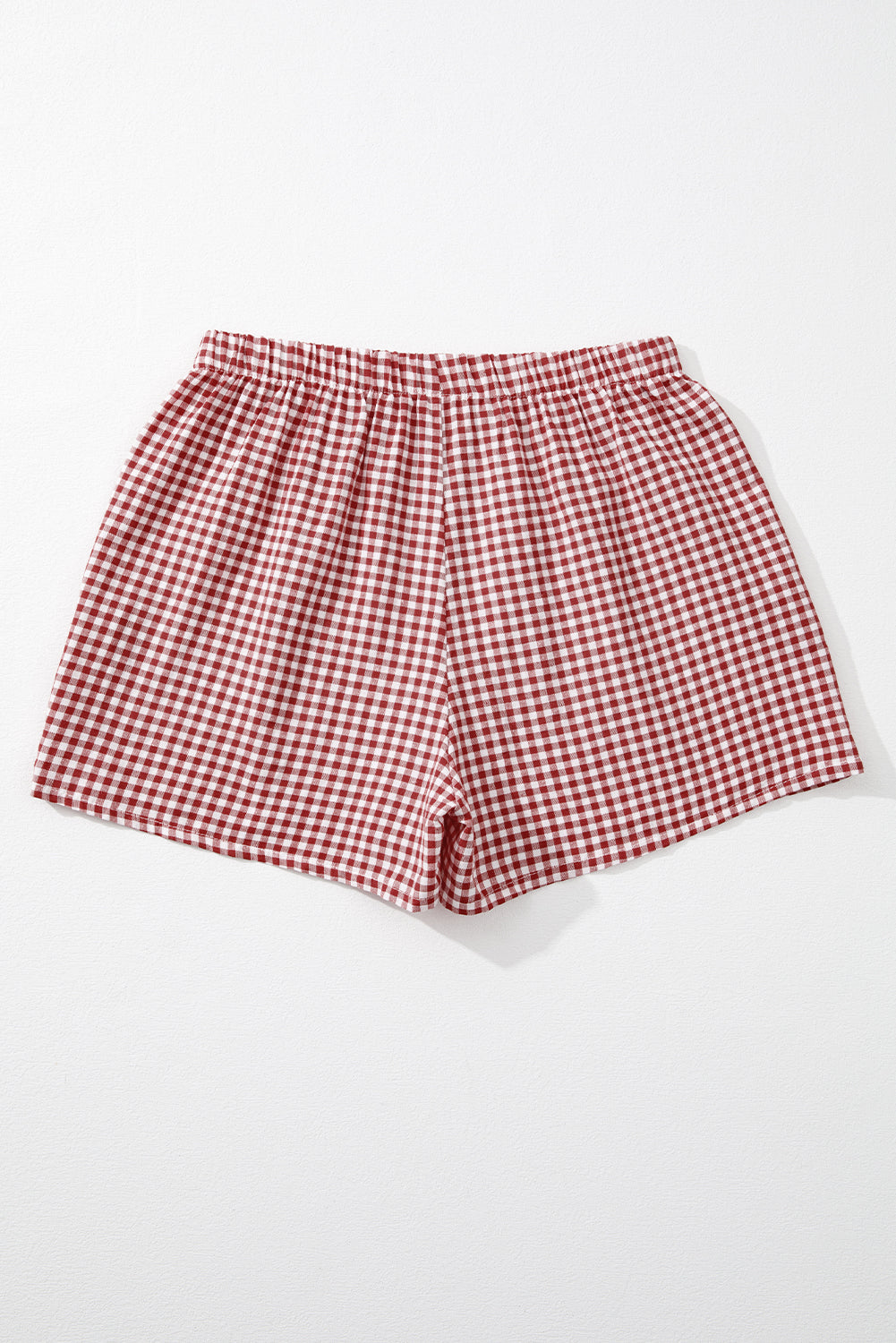 Gingham High Waist Shorts-2