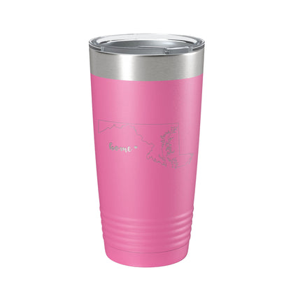 Maryland Tumbler Home State Travel Mug Insulated Laser Engraved Map Coffee Cup 20 oz-11