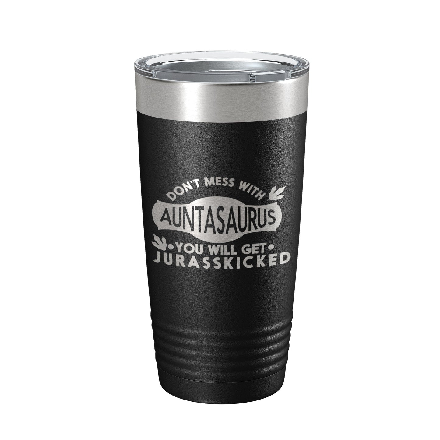 Auntasaurus Tumbler Funny Aunt Gift Travel Mug Jurassic Insulated Laser Engraved Coffee Cup Dinosaur 20 oz-5