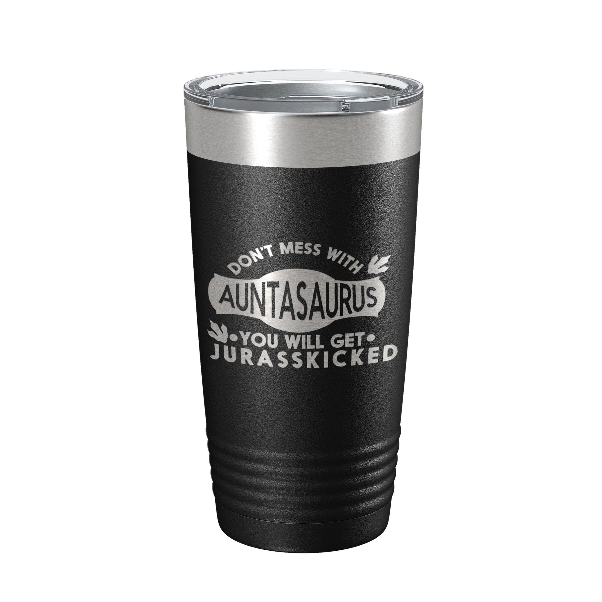 Auntasaurus Tumbler Funny Aunt Gift Travel Mug Jurassic Insulated Laser Engraved Coffee Cup Dinosaur 20 oz-5
