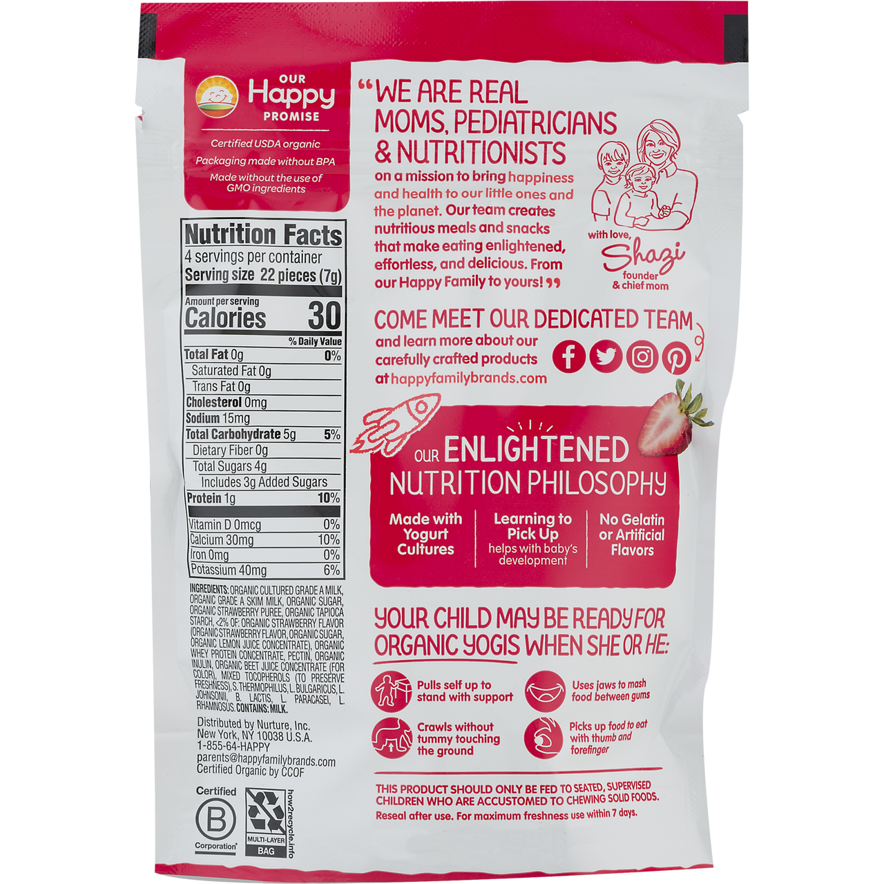 Happy Baby Strawberry Yogurt Melts (8x1 Oz)-1