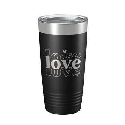 Love Love Love Tumbler Travel Mug Insulated Laser Engraved Coffee Cup 20 oz-0