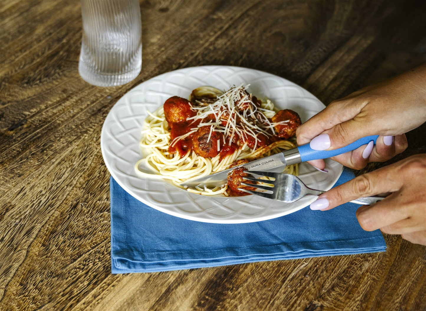 EcoCut 4 Piece Steak Knife Set, Blue-2