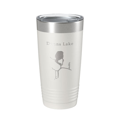 Dunns Lake Map Tumbler Travel Mug Insulated Laser Engraved Coffee Cup Illinois 20 oz-1