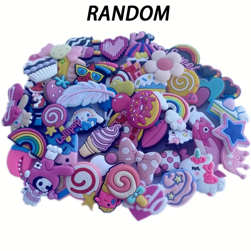 50PCS Random Cartoon Anime Shoe Charms for Crocs