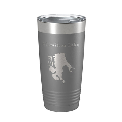 Hamilton Lake Map Tumbler Travel Mug Insulated Laser Engraved Coffee Cup Indiana 20 oz-16