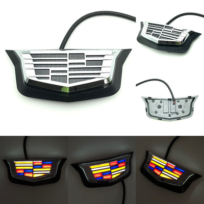Cadillac Logo Front Grille LED Luxury Metallic Dynamic Crystal Illuminated Emblem Not Compatible with ACC Radar-10