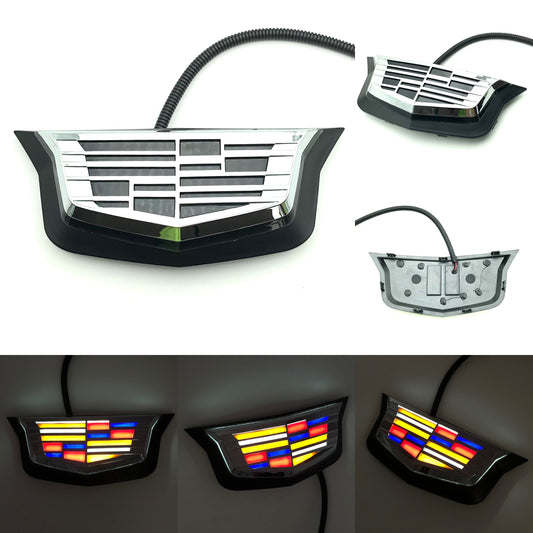 Cadillac Logo Front Grille LED Luxury Metallic Dynamic Crystal Illuminated Emblem Not Compatible with ACC Radar-10