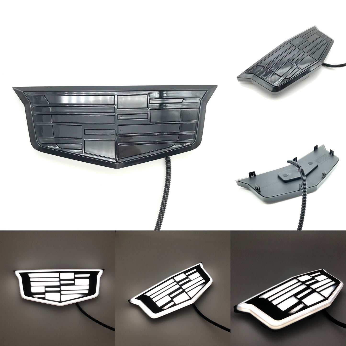 Cadillac Logo Front Grille LED Luxury Metallic Dynamic Crystal Illuminated Emblem Not Compatible with ACC Radar-6