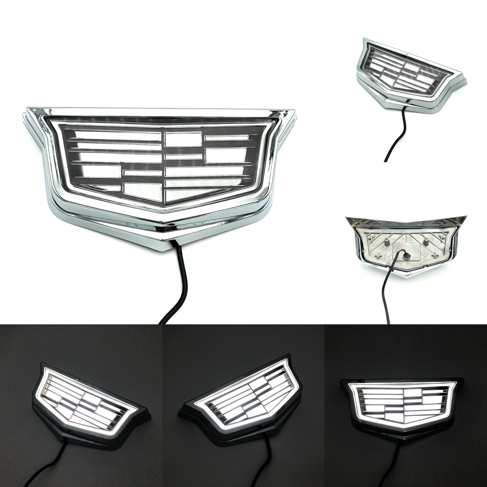 Cadillac Logo Front Grille LED Luxury Metallic Dynamic Crystal Illuminated Emblem Not Compatible with ACC Radar-4