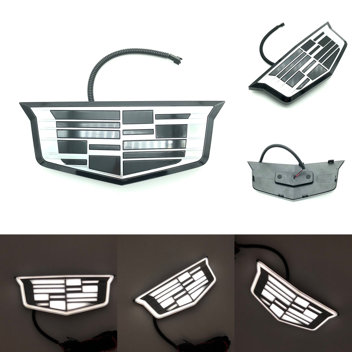Cadillac Logo Front Grille LED Luxury Metallic Dynamic Crystal Illuminated Emblem Not Compatible with ACC Radar-5