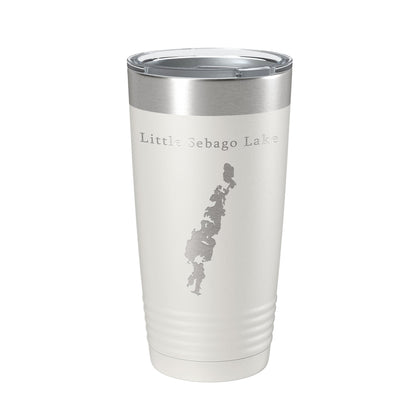 Little Sebago Lake Map Tumbler Travel Mug Insulated Laser Engraved Coffee Cup Maine 20 oz-1