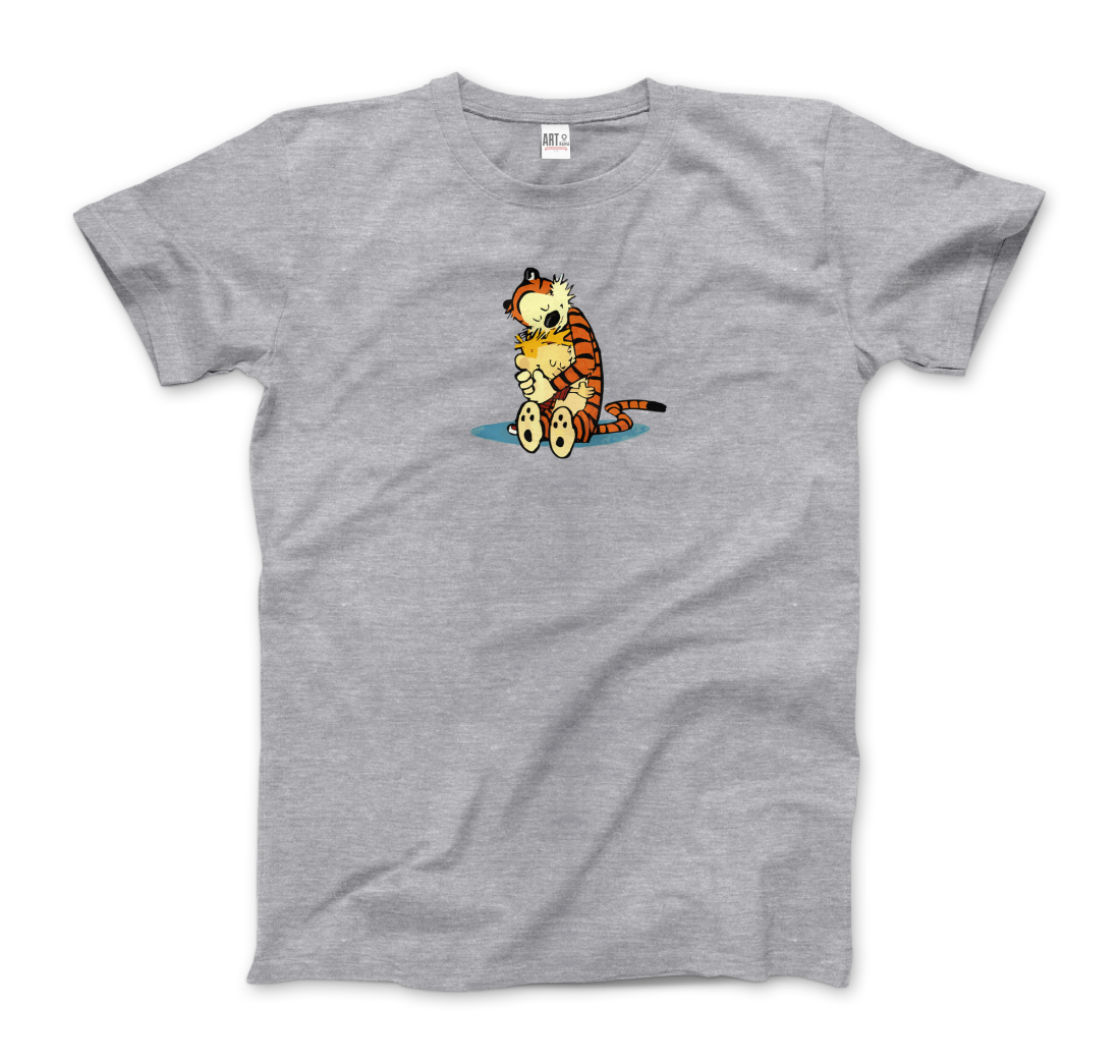 Calvin and Hobbes Hugging T-Shirt-0