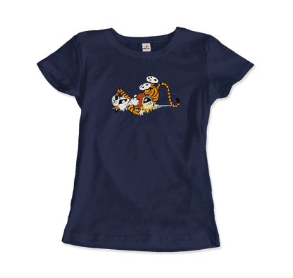 Calvin and Hobbes Laughing on the Floor T-Shirt-12
