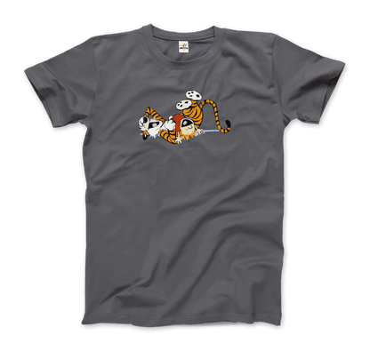 Calvin and Hobbes Laughing on the Floor T-Shirt-9