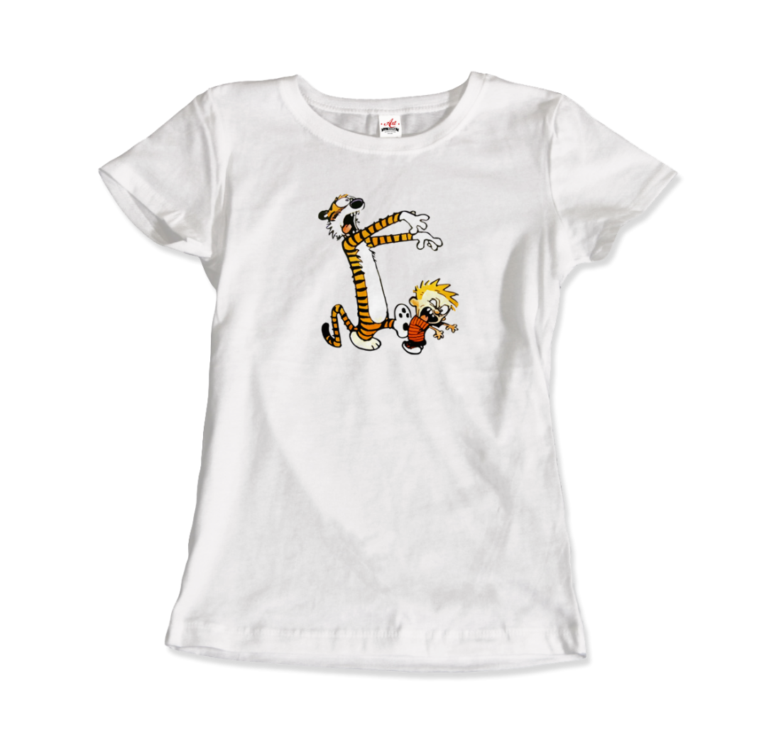 Calvin and Hobbes Playing Zombies T-Shirt-3