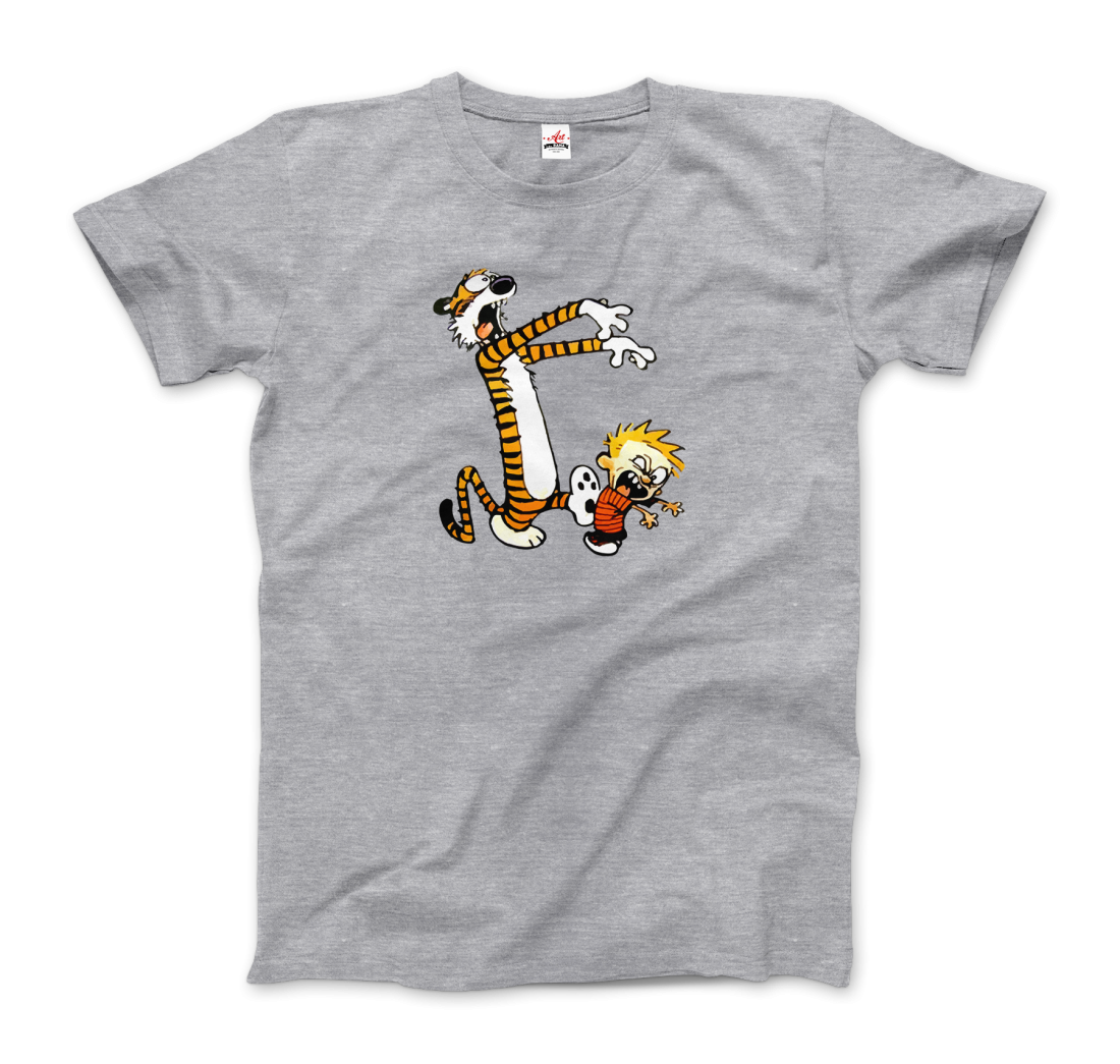 Calvin and Hobbes Playing Zombies T-Shirt-4