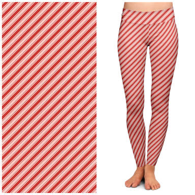 "Candy Cane Lane" Buttery Soft Leggings by Lipstick & Chrome-0