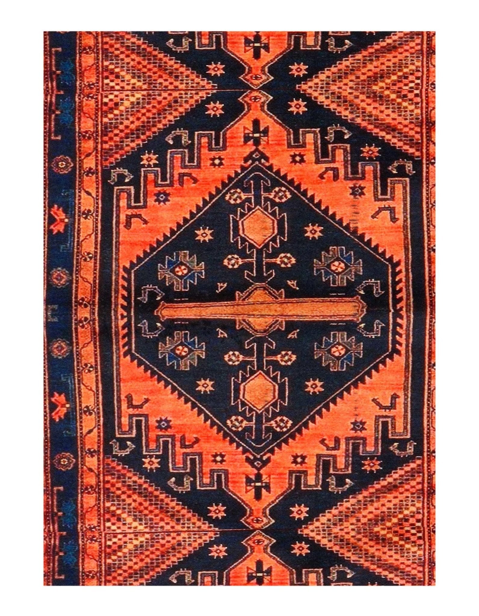 Canvello Bakhtiari Design Velvet table Cloth - 1'3'' X 3'11''-1