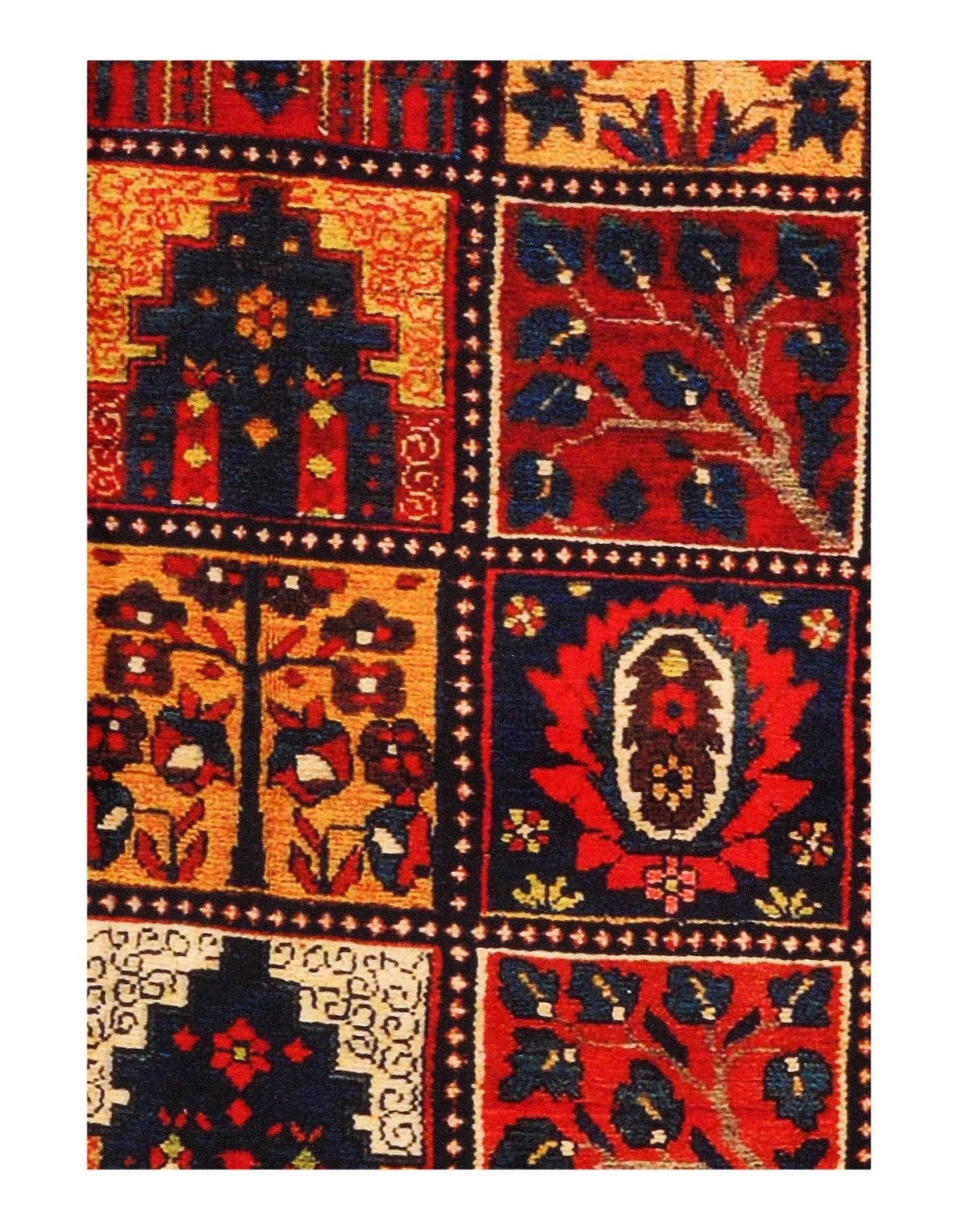 Canvello Bakhtiari Design Velvet Table Cloth - 1'7'' X 4'7''-1