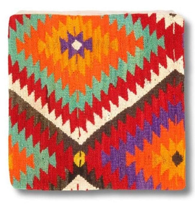 Canvello Canvello Vintage Turkish Hand Knotted Throw Pillow - 16"x16"-0