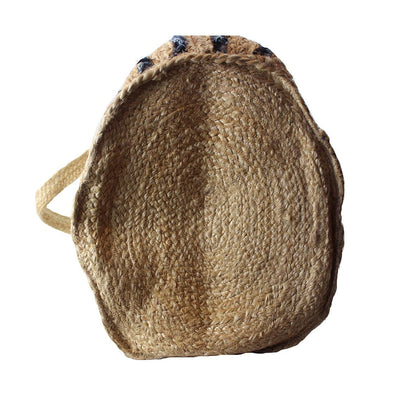 Canvello Denim and Jute Storage Tote Basket-3