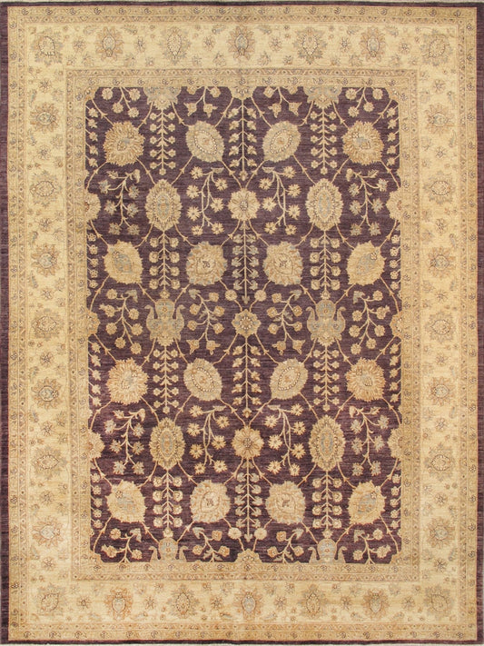 Canvello Ferehan Hand-Knotted Lamb's Wool Area Rug- 9'2" X 12'2"-0