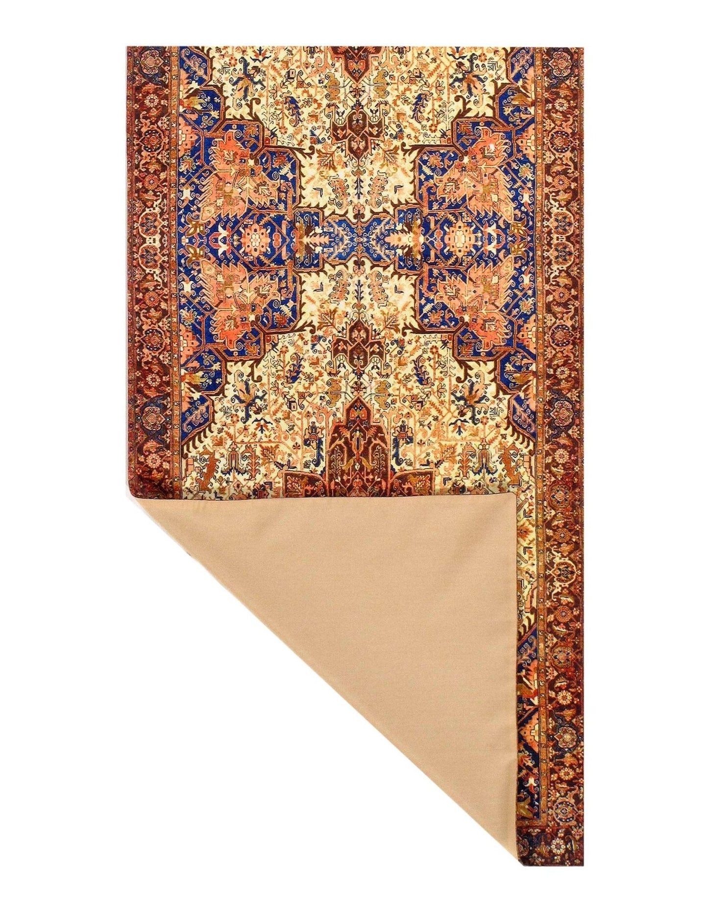 Canvello Heriz Design Velvet Table Cloth - 1'7'' X 4'6''-2