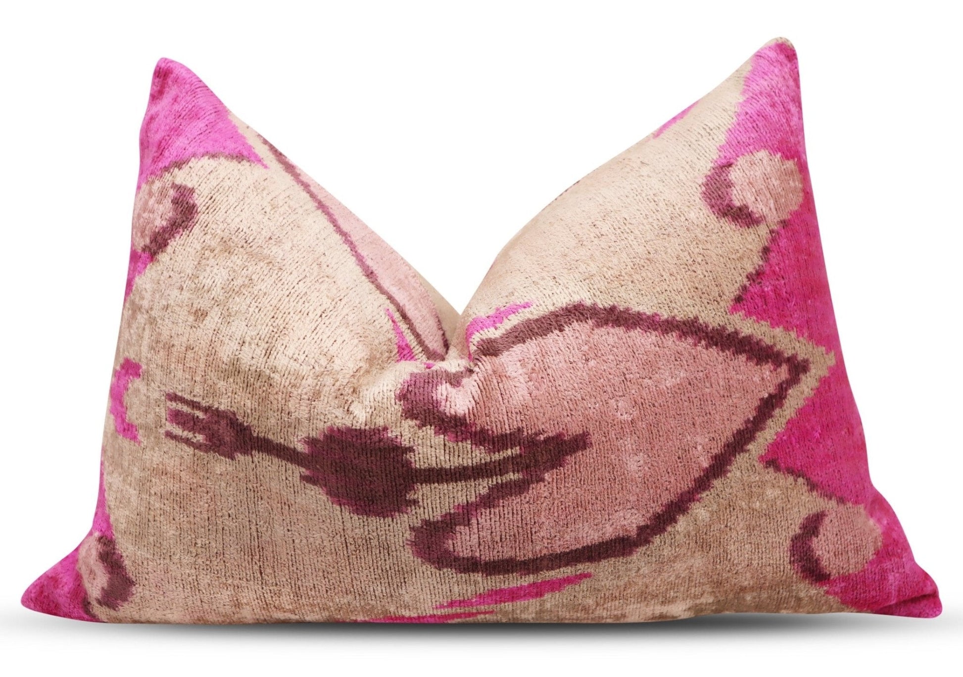 Canvello Luxury Decorative Earth Tones Pink Pillow With Down Insert- 16x24 in-2