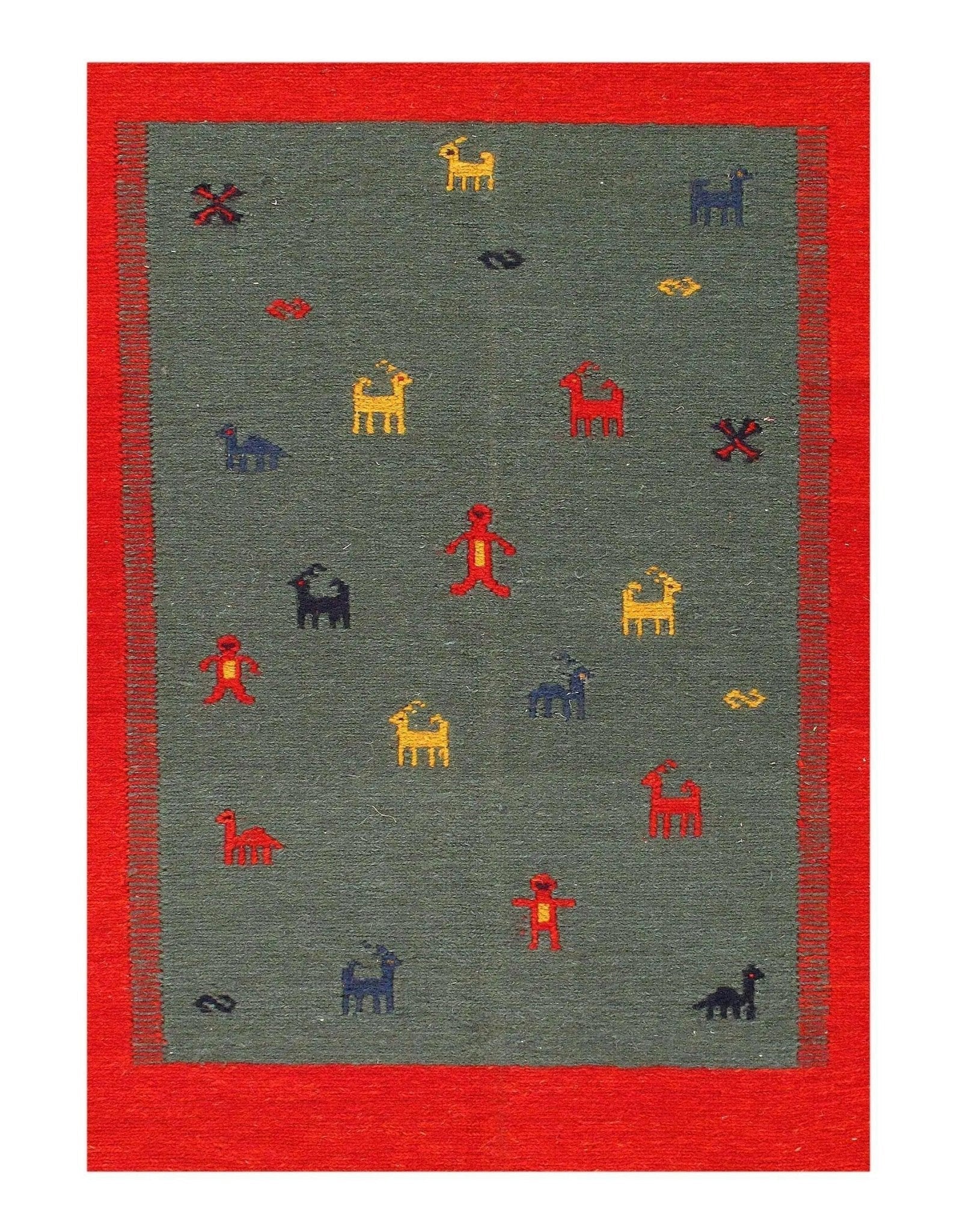 Canvello Red Sumac Gabbeh Design Rug - 8' X 10'-2