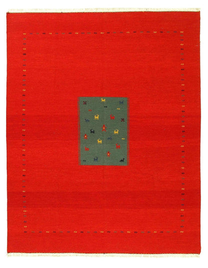Canvello Red Sumac Gabbeh Design Rug - 8' X 10'-0