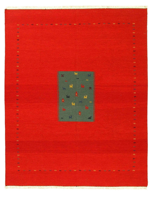 Canvello Red Sumac Gabbeh Design Rug - 8' X 10'-0