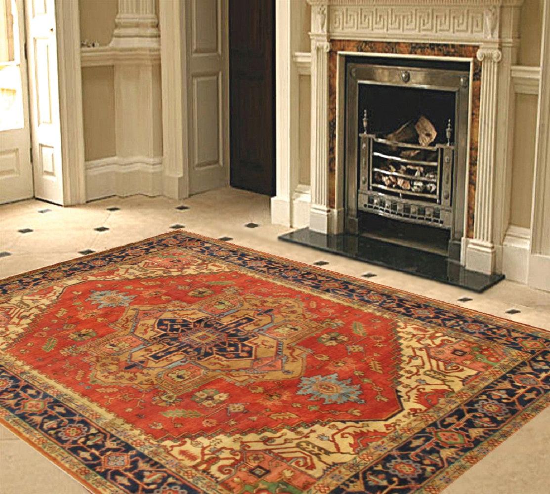 Canvello Serapi Hand-Knotted Wool Rug-11'10" X 12'-2