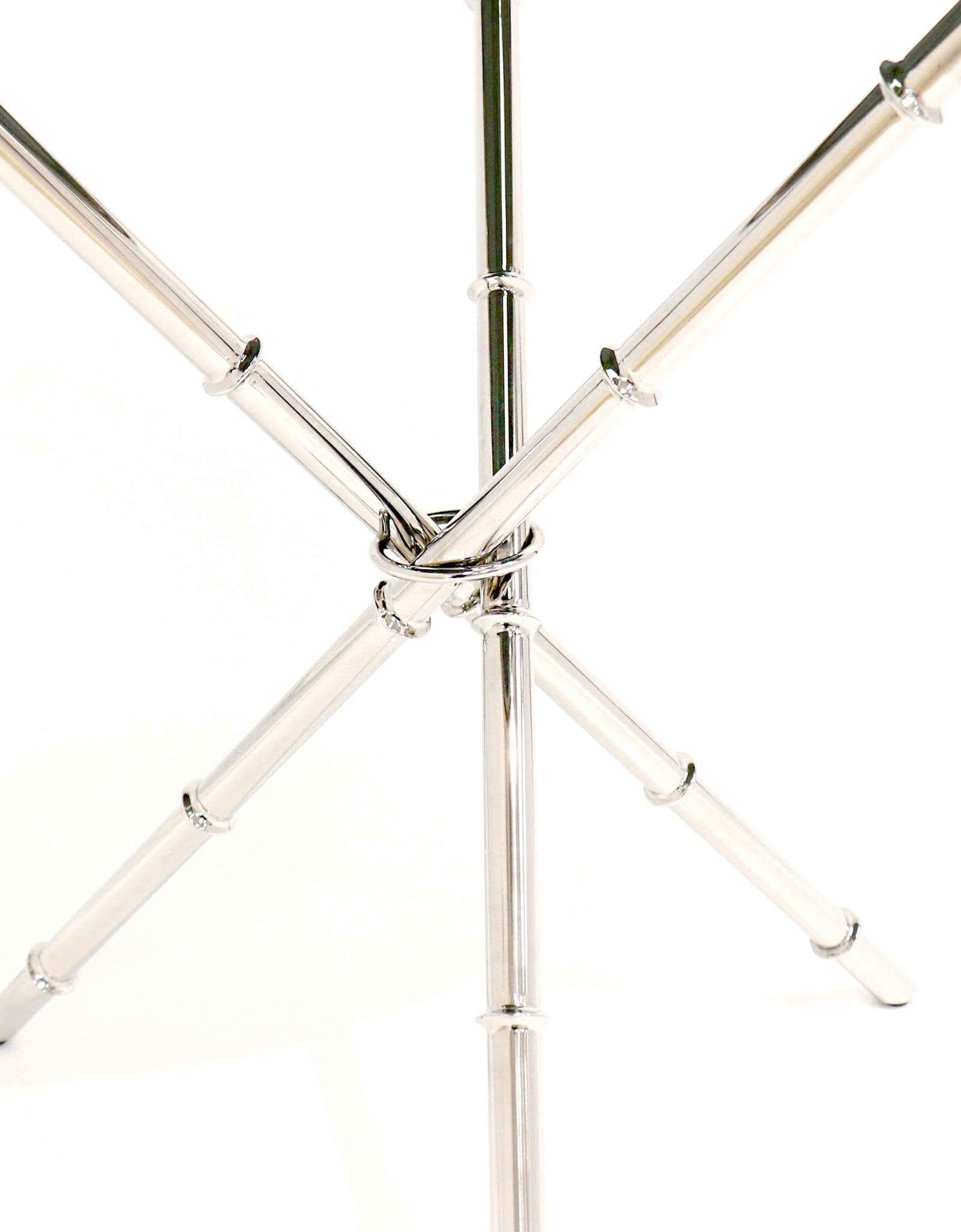 Canvello Steel & Glass Side Table - Silver-3