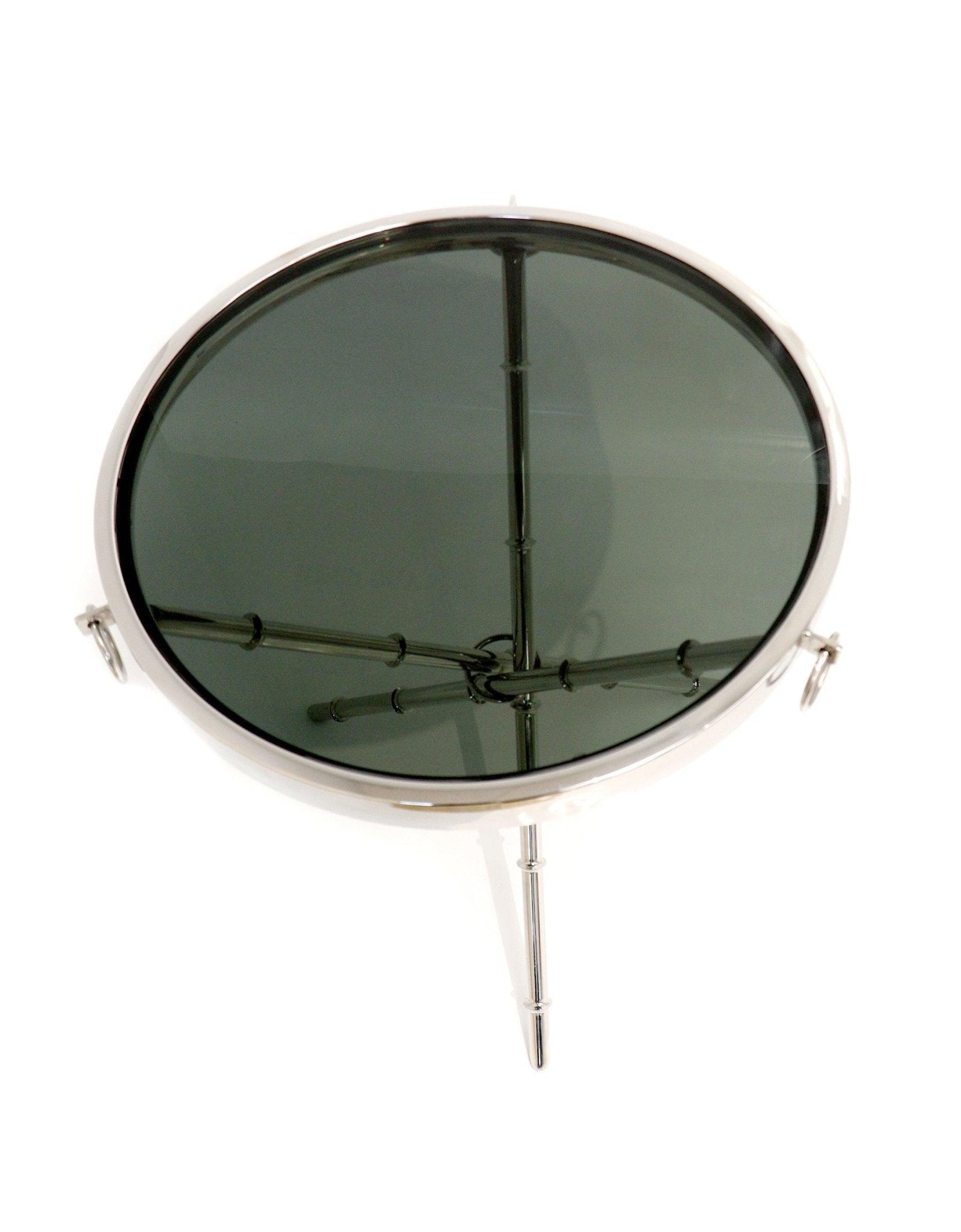 Canvello Steel & Glass Side Table - Silver-1