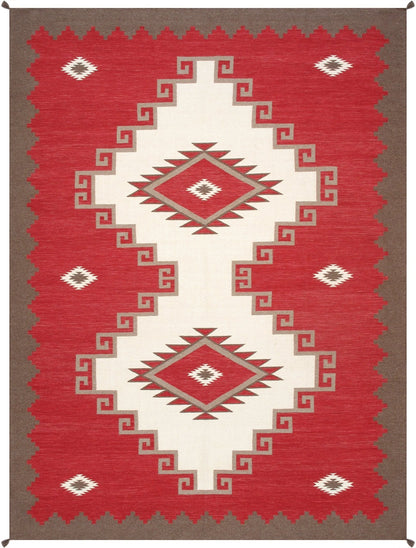 Canvello Tuscany Reversible Wool Ivory Area Rug- 9'1'' X 12' 2''-0