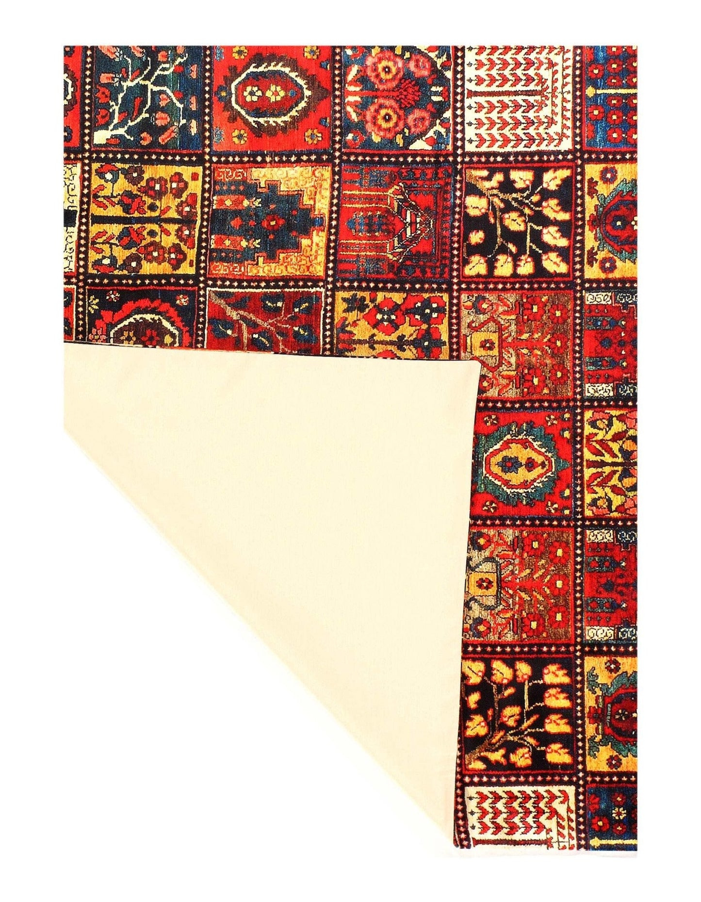 Canvello Vintage Bakhtairi Design Velvet table Cloth - 3' X 3'-2