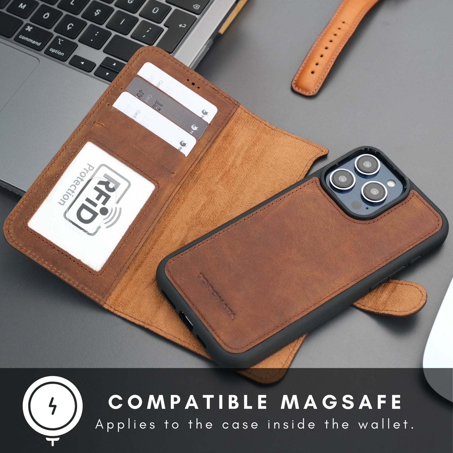 Casper Leather iPhone 14 Pro Wallet Case | MagSafe-4