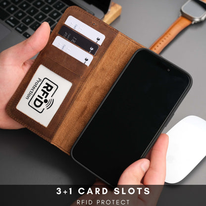 Casper Leather iPhone 14 Pro Wallet Case | MagSafe-3